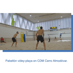 Pabellón vóley-playa en CDM Cerro Almodóvar.