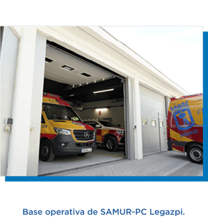 Base operativa de SAMUR-PC Legazpi.